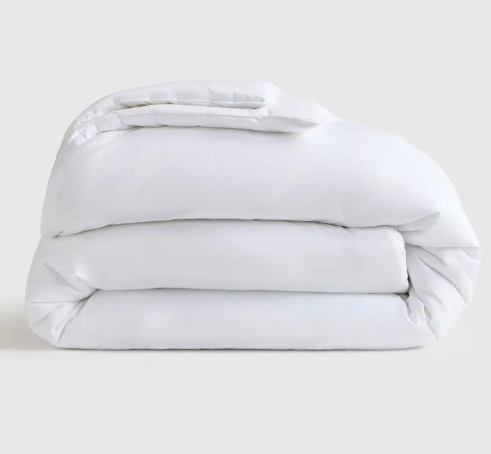 NWOT Quince Organic Cotton Sateen Comforter King Cal King White MSRP $159.90